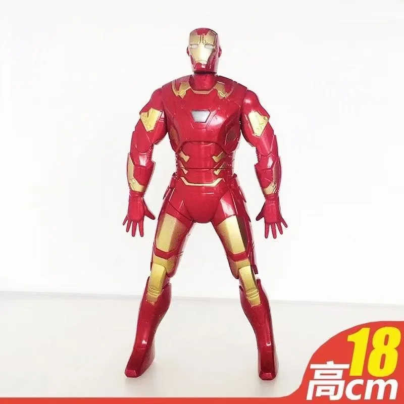 

New 18cm Doll Model Spider-Man Figures Press and Rotate Superman Steve Rogers Figurines Kids Toys Fans Gifts
