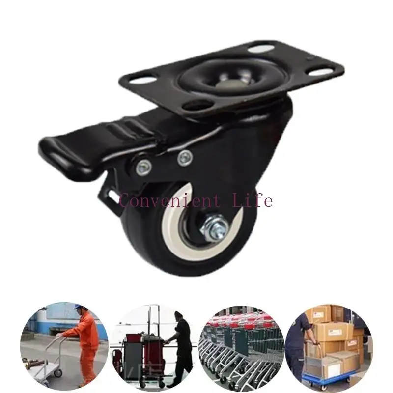 L1EE 1.5 "2" จานเบรคแบบหมุนได้ Bolt & 360 ° แผ่นโอนล้อเลื่อน