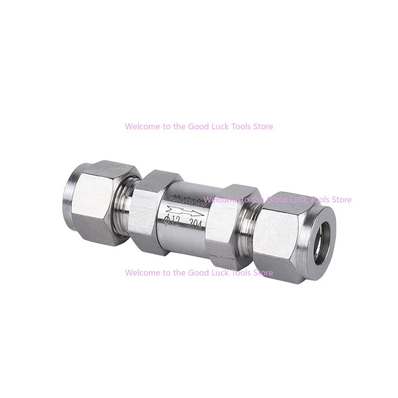

1PC Stainless Steel Double Ferrule One Way Non Return Check Valve 3mm 6mm 8mm 10mm Gas-Liquid Pipeline Instrument Check Valve