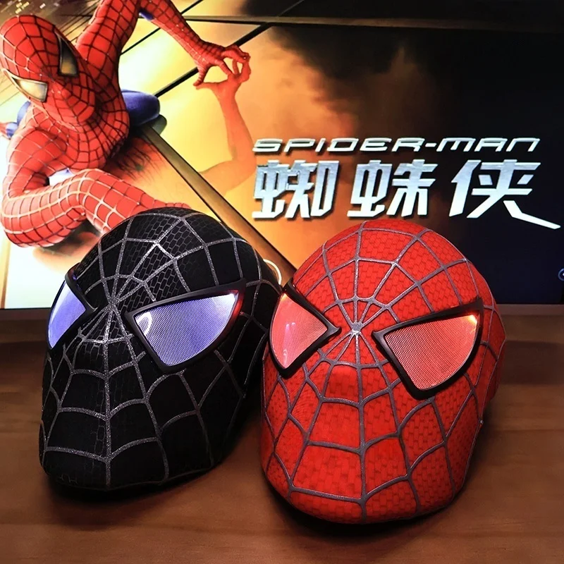 

Hot Sale Marvel 1:1 Tobey Mask 3d Spider-Man Venom Helmet Lights With Mask Removable Lenses Mascara Cosplay Set Christmas Gift