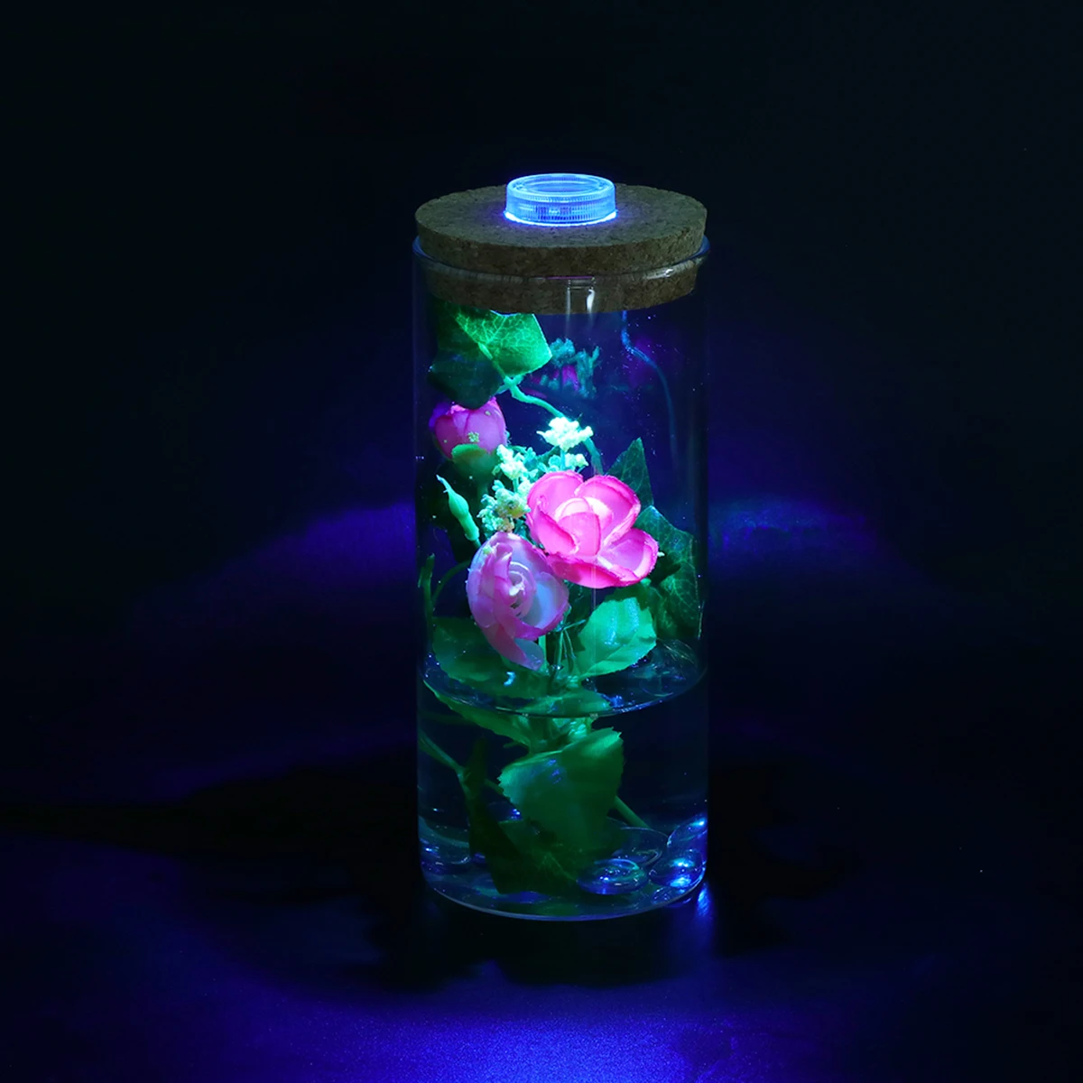 المناظر الطبيعية الزجاجية زجاجة ايكو تررم ديكور أسطواني LED التحكم في الإضاءة الحديثة المنزل مكتب شرفة حديقة الأثاث الحيوانات الأليفة