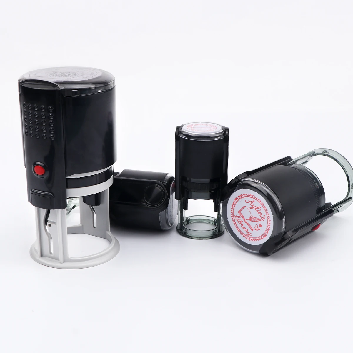 Custom Self-Inking Stamp 25/30/40/50mm Round Logo Design P Personalized Press-type Inking Stamp for Wedding Invitation Envelope