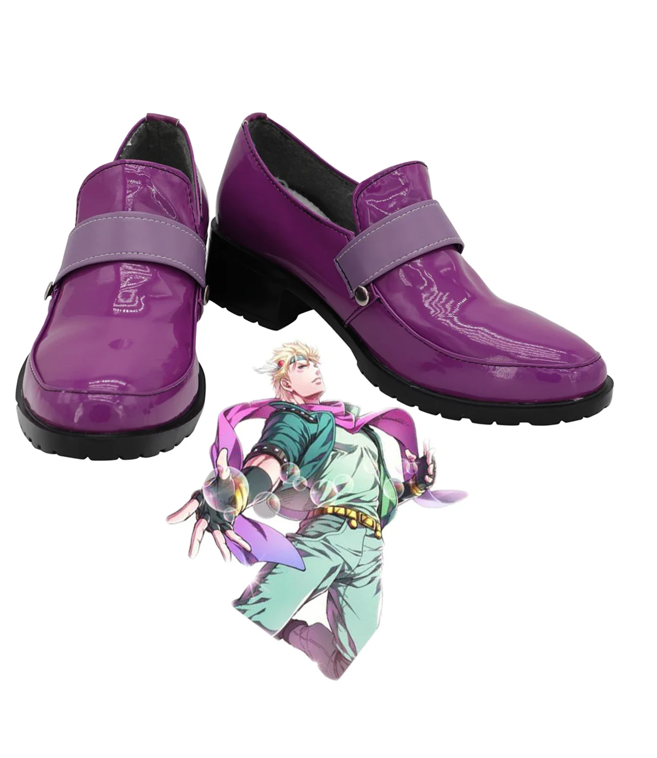 JoJo's Bizarre Adventure Caesar Anthonio Zeppeli Cosplay Shoes Purple Boots Custom Made Any Size