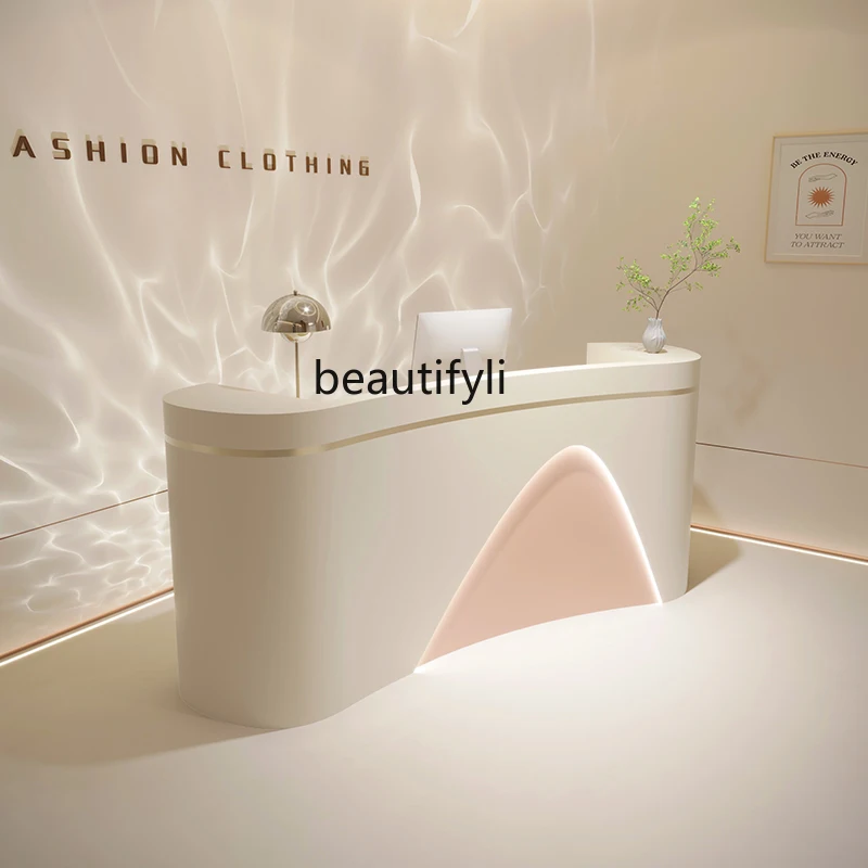 Light luxury high sense, special checkout page for beauty salons, manicure women's clothing store company, reception