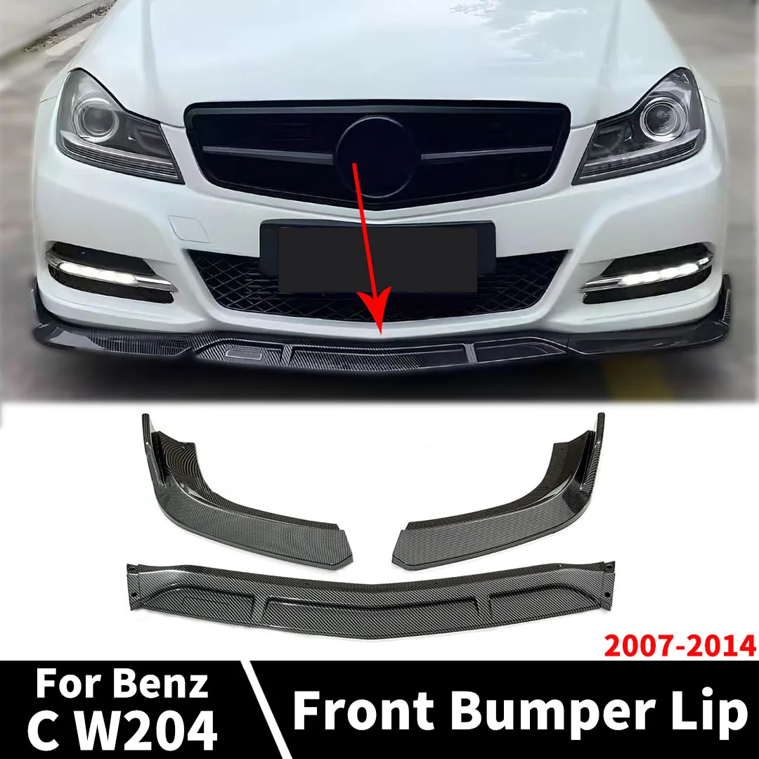 

Tuning Accessories Front Bumper Lip Cover Chin Diffuser For Mercedes W204 Benz C Sedan Like 2007-2014 C180 C200 C250 C300 Refit