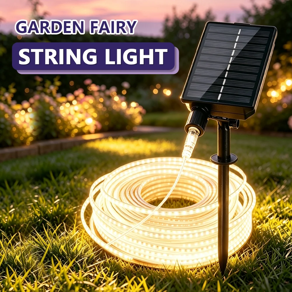 Multipurpose LED Solar Light 5m Outdoor Garden Fairy String Light  Sunscreen Decorative Light Strip for Party/Birthday Decoratio