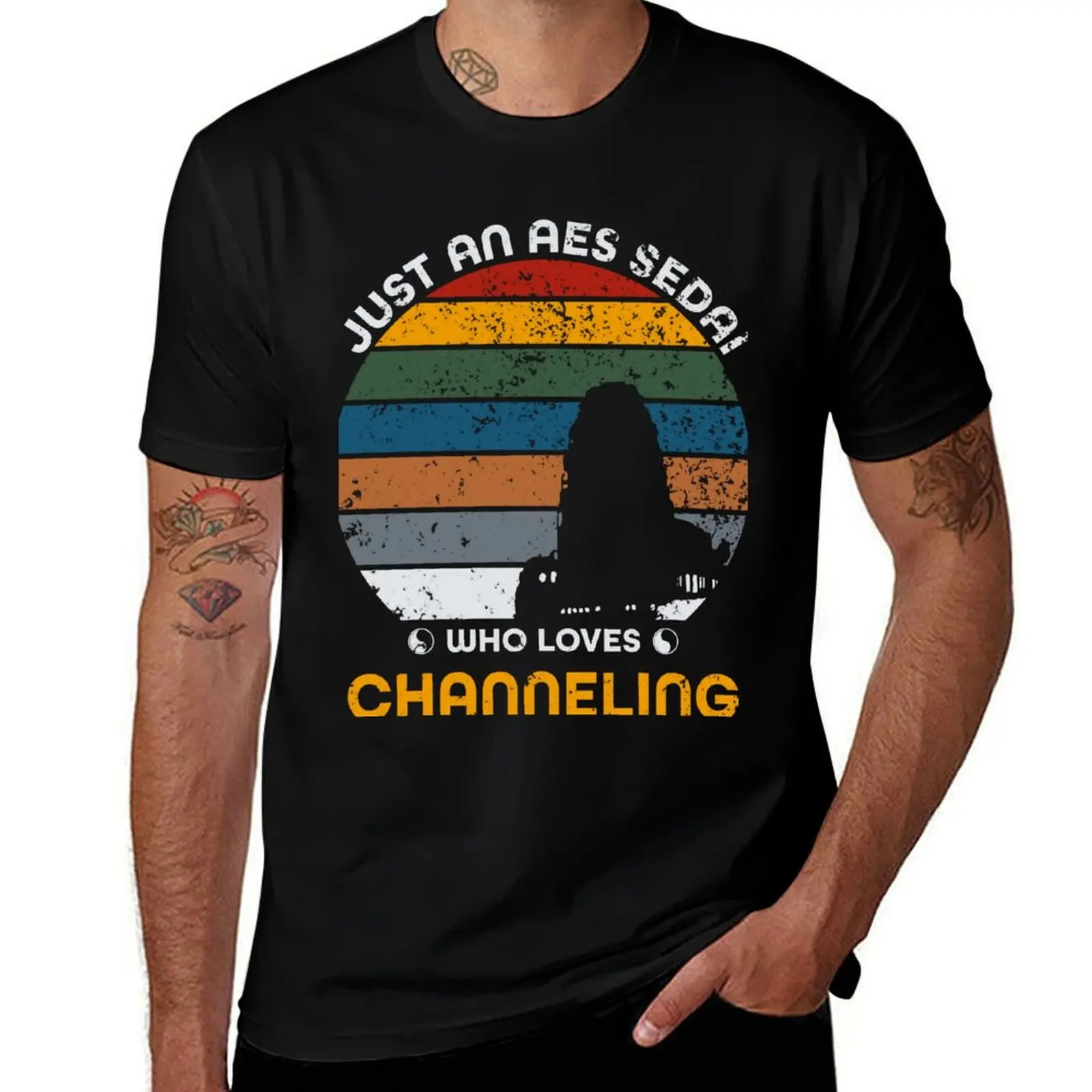 

Just an Aes Sedai Who Loves Channeling T-Shirt funny t shirts cotton t shirts cotton 100% t shirts for man graphic funny T-Shirt