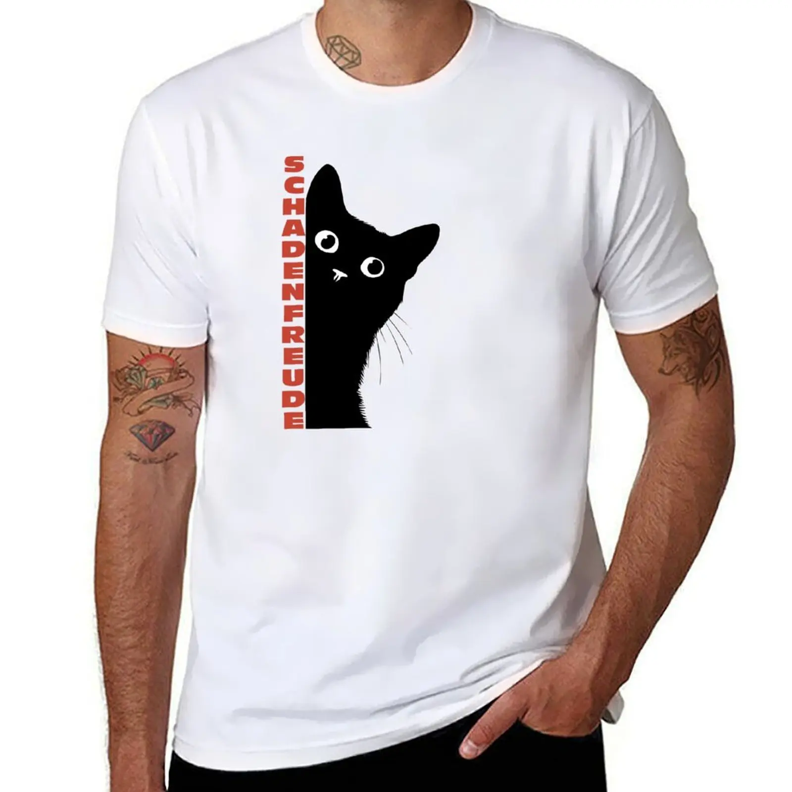 

Schadenfreude Cat T-Shirt t shirts with prints printed t shirts for man T-Shirt