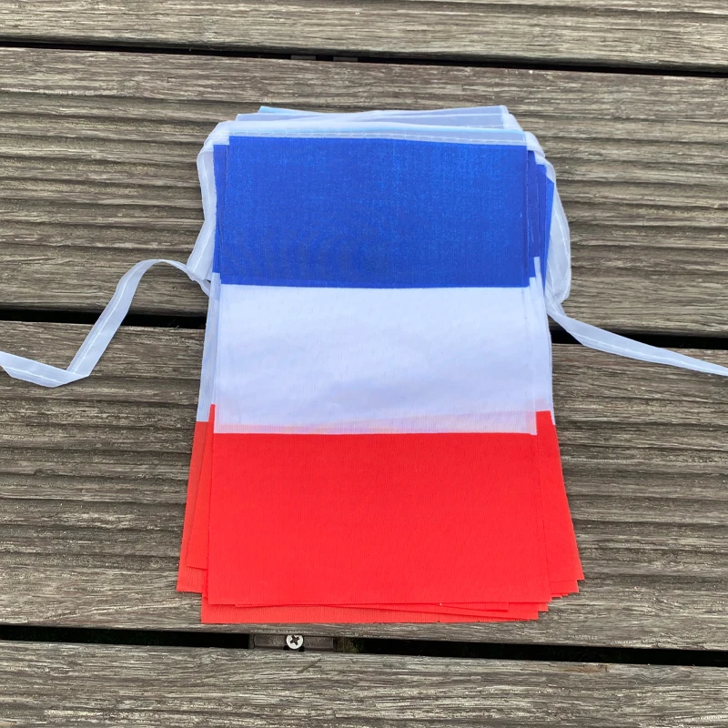 xvggdg 20pcs/set France bunting flags Pennant String Banner Buntings Festival Party Holiday