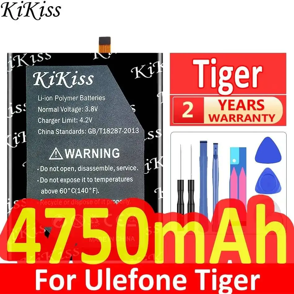 

Аккумулятор для мобильного телефона Ulefone Tiger 5.5" HD MTK6737 4750 мАч, долговечный, премиум-класса, на замену