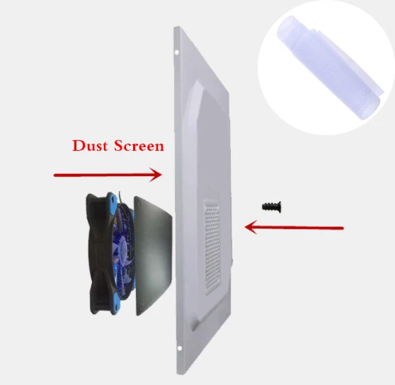 White Pvc Chassis Dust Screen 30*100cm Computer Case Mesh Cover Cooling Exhaust Fan Dust Filter Chassis Dust Net 