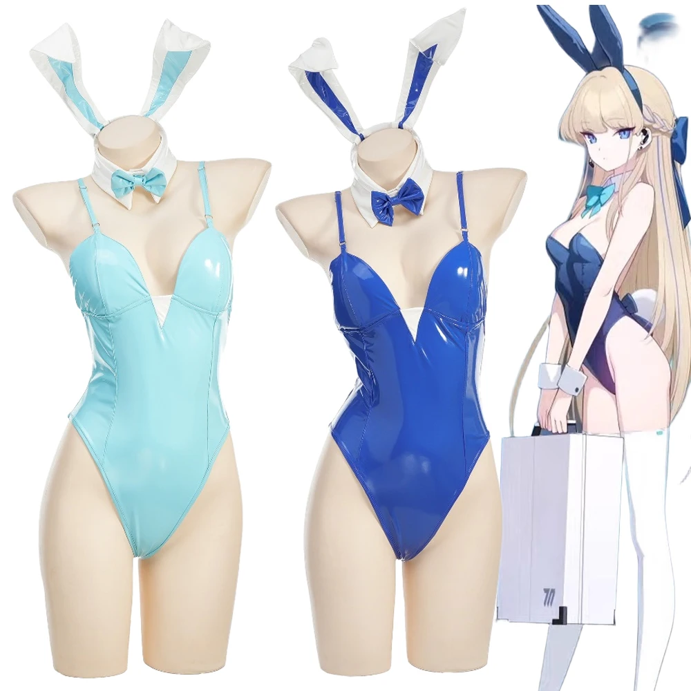 

New Game Blue Archive Ichinose Asuna Cosplay Costume Girl Sexy Leather Bodysuit Bunny Girl Uniform Jumpsuits Swimsuit Clothes
