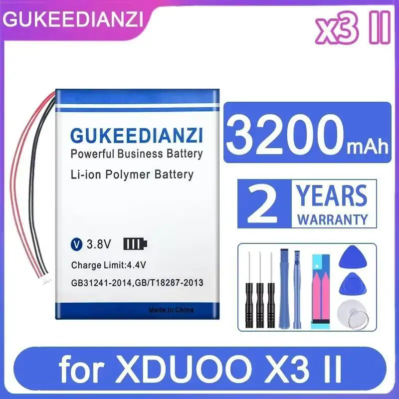 

Сменный аккумулятор GUKEEDIANZI 2600 мАч/3200 мАч для музыкального плеера XDUOO X3 1 II 2