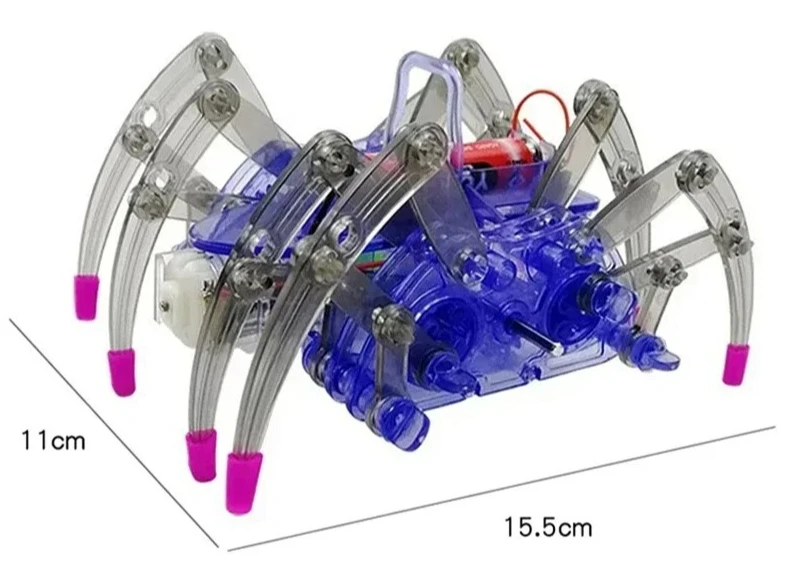 مجموعة ألعاب تجميع ثلاثية الأبعاد تعليمية جديدة يمكنك صنعها بنفسك، نموذج عنكبوت روبوت كهربائي مقدس للأطفال