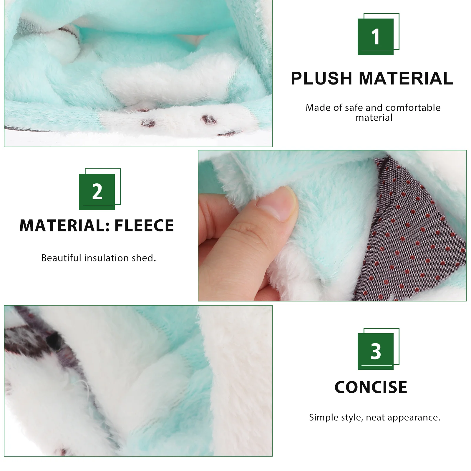 

Small Green Guinea Pig Sleeping Bag Warm Fleece Bed Cozy Winter House Cage for Hamster Squirrel Chinchilla Rabbit