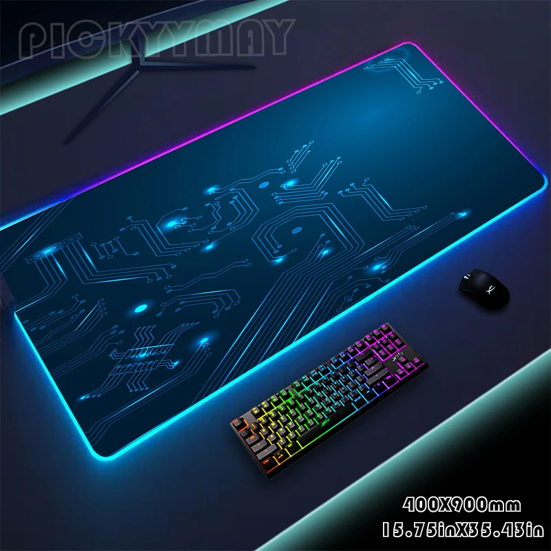 

RGB Gaming Mousepad Technology Mouse Mat LED Large Gamer Desk Pad XXL Keyboard Pads Luminous Desk Mat Mouse Pad Backlit