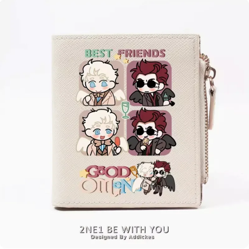 

Anime Good Omens Fashion Wallet PU Purse Card Coin Zipper Money Bag Cosplay Gift B500