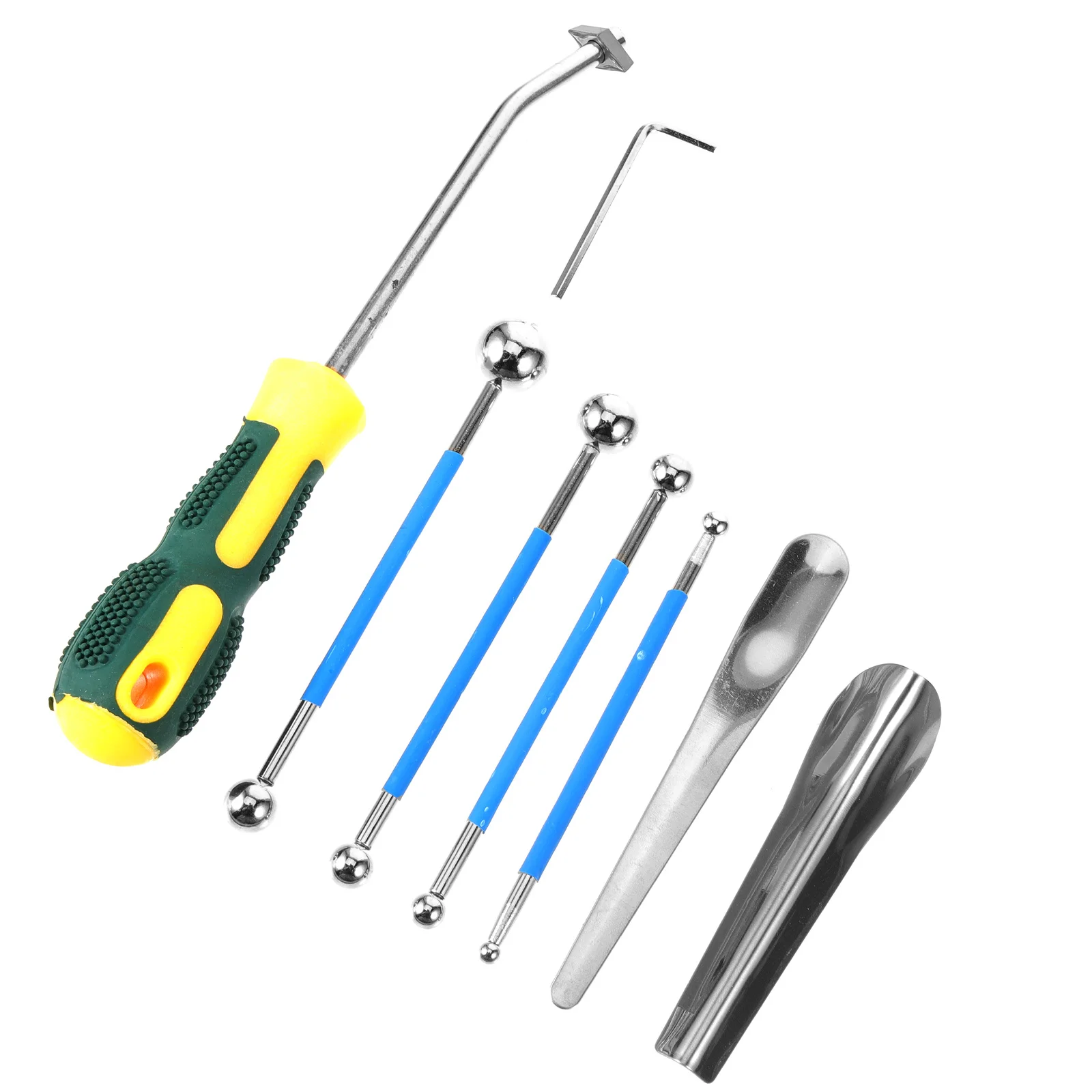 9 قطعة مجموعة أدوات السد الفولاذ المقاوم للصدأ أدوات الحشو مزدوجة نهاية للبلاط المشترك التشطيب السد ضغط مجموعة أداة السيليكون #1