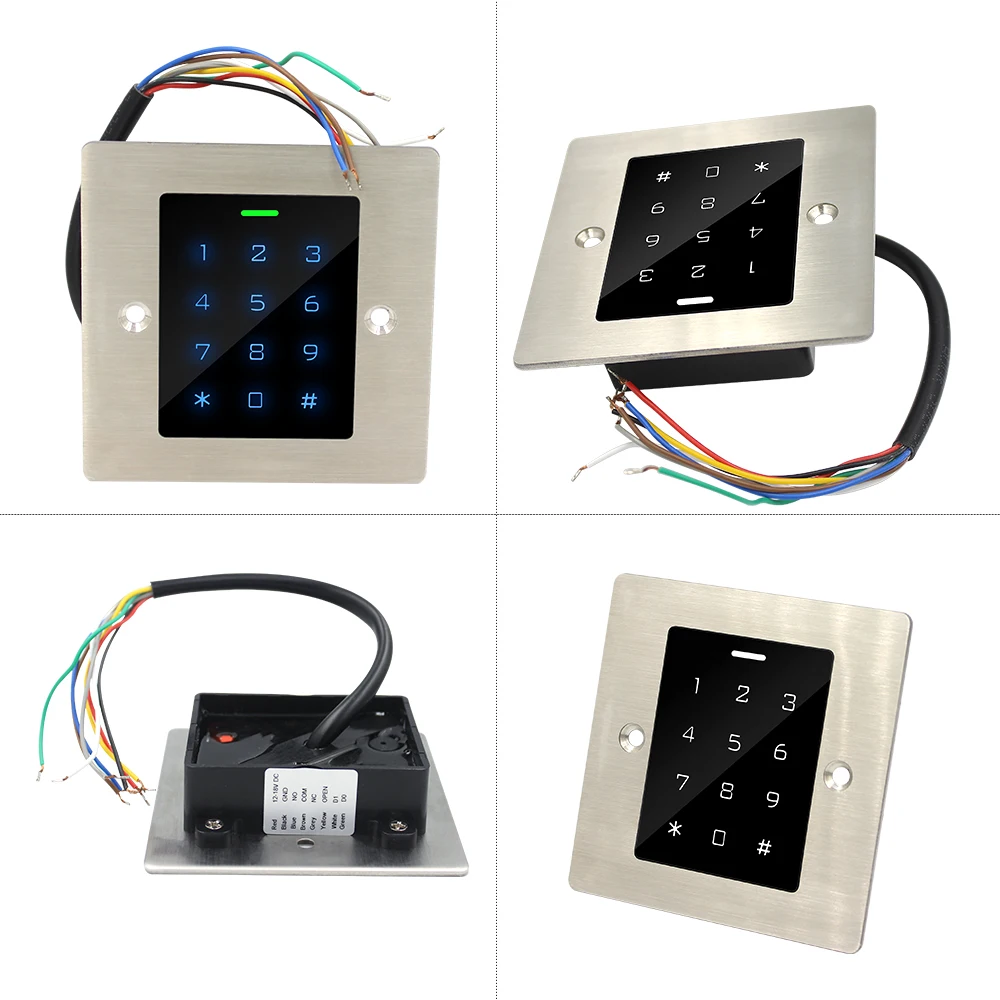 RFID Reader Keyless Door Opener Metal Access Controler 2000 Users IP66 Waterproof Embedded Reader Wiegand Output