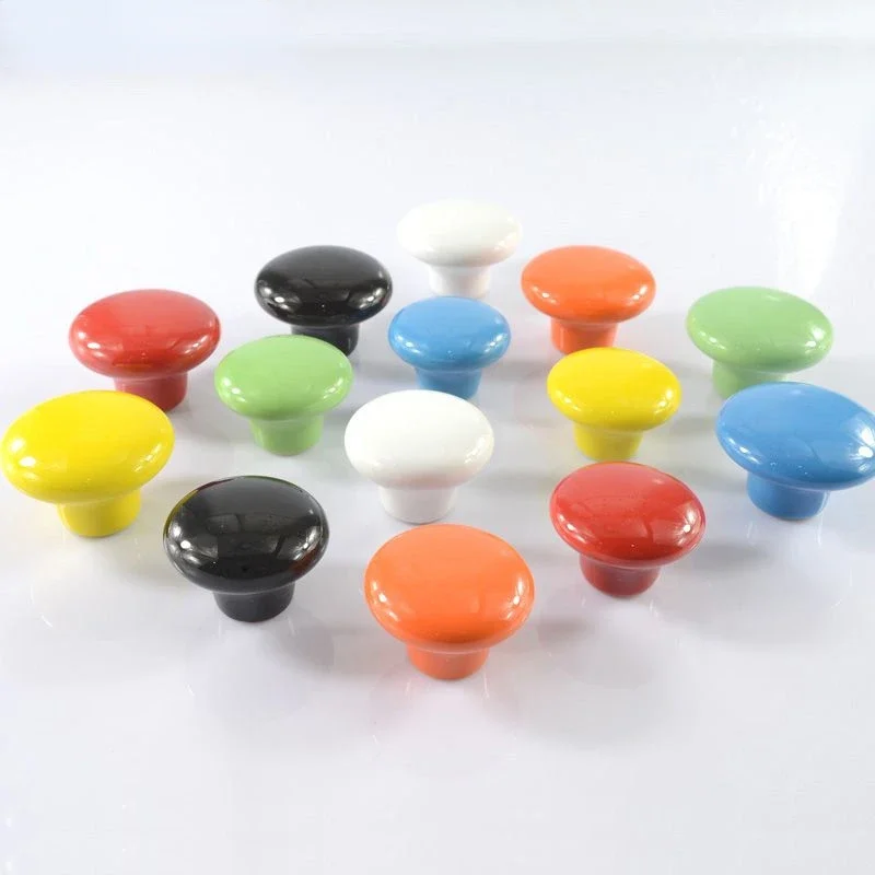 Candy Color Knobs Ceramic Drawer Knobs Cabinet Pulls  Round Furniture Kitchen Handle Furniture Handle for Kids Room Hardware