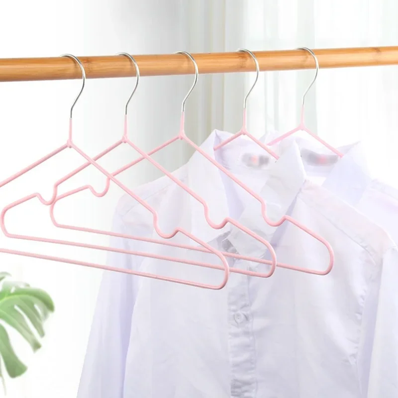 10/20Pcs 40cm Steel Wire Hangers Wardrobe Organizer Holder Hanging Storage Drying Rack Adult Clothes Coat Anti-skid Pant Clip