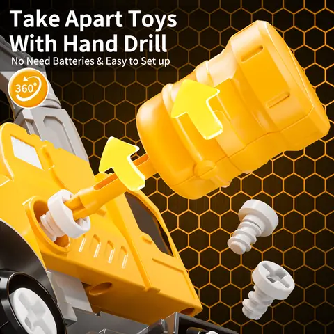 5-i-1 Deformationsbilar Robot Kreativa Leksaker Pojke Transformation Gul Robot Montering Utbildningsblock Action Deformationsrobot 10 best sales deformera roboten - №5