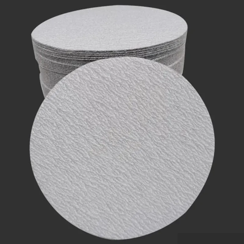 

100pcs 5 Inch 125mm White Round Dry Scrub Sandpaper Disk Sand Sheets Grit 60-600 Hook Loop Sanding Disc for Polish