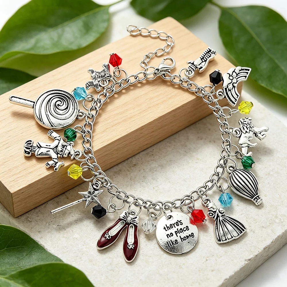 Hand Carved Jewelry The Vampire Diaries Inspired Charm Bracelet lena Stefan Damon Fandom Gift For Women Christmas Jewelry Gifts