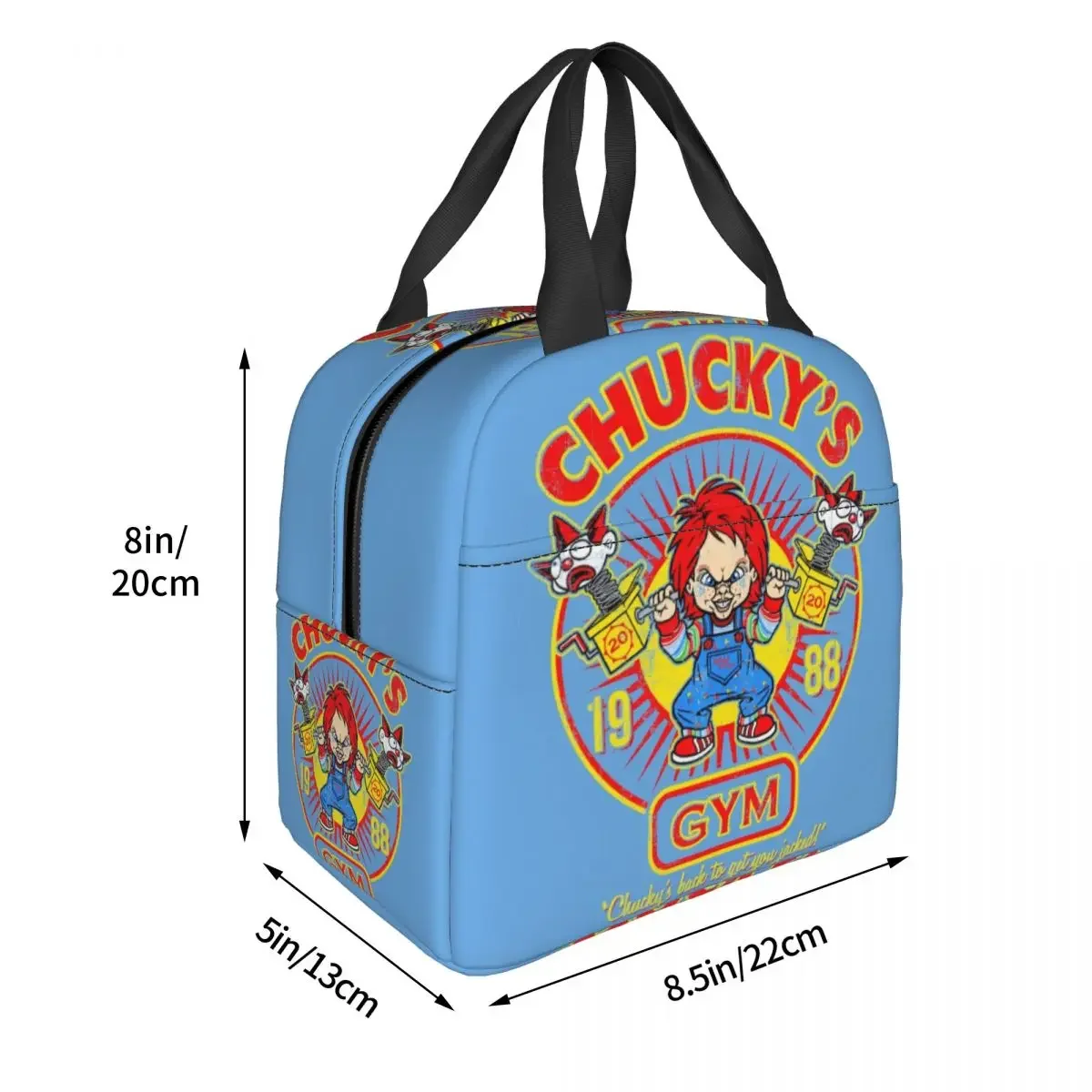 Chucky\'s Gym Good Guys borsa da pranzo isolata per le donne impermeabile Chucky Doll Cooler Thermal Lunch Box Beach Camping Travel