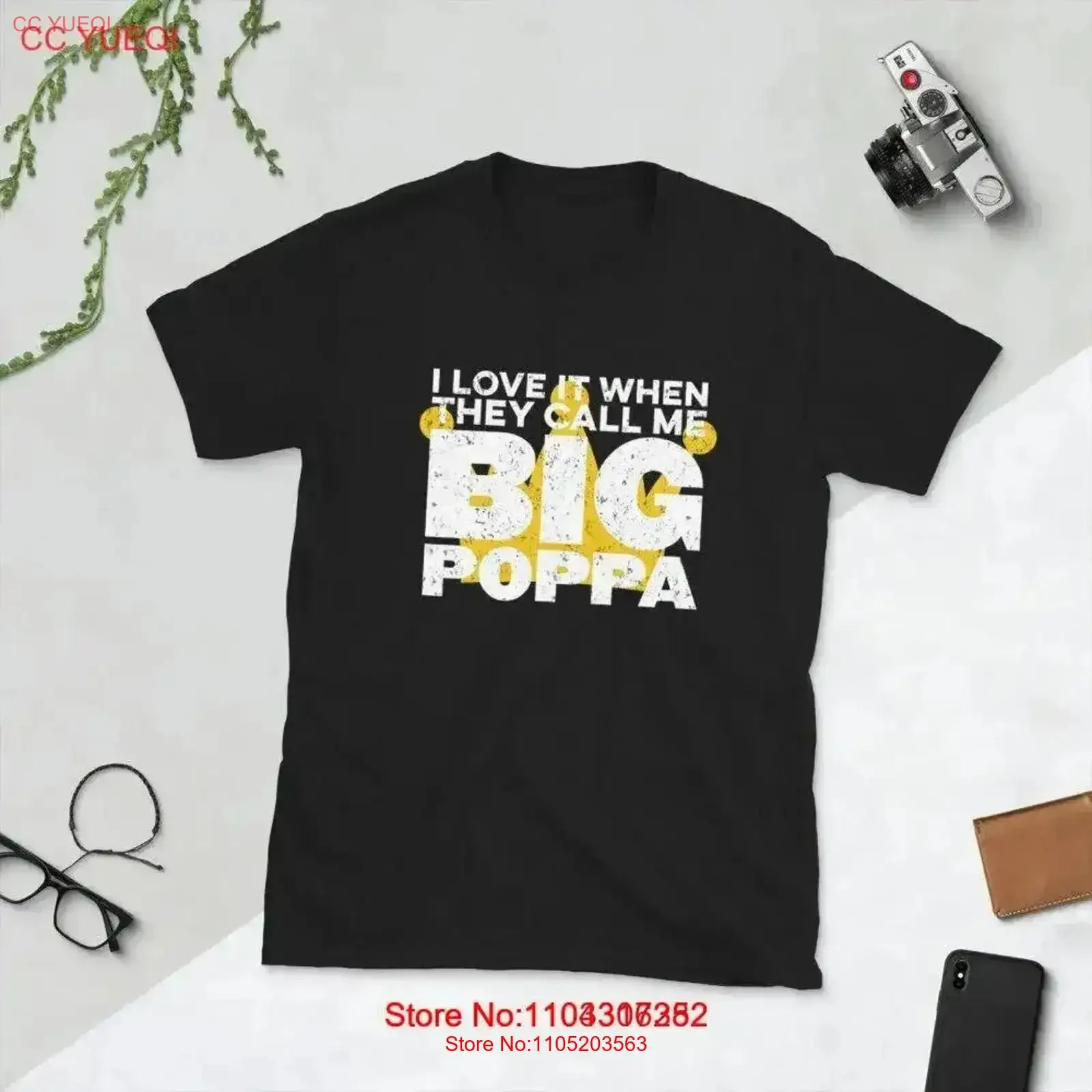 I Love It When They Call Me Big Poppa Crown Hip Hop Black T Shirt vintage Washed Soft Breathable graphic homme Stretched