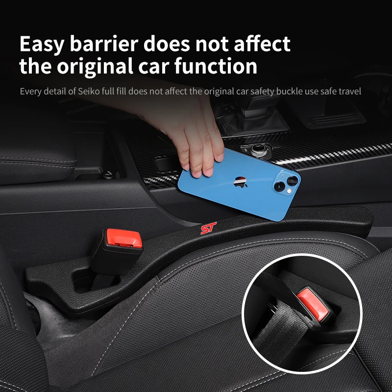 2Pc Car Seat Gap Plug Seam card seam leak-proof strip Seat Gap Anti-drop Filling Strip For ford st LINE stline kuga fiesta