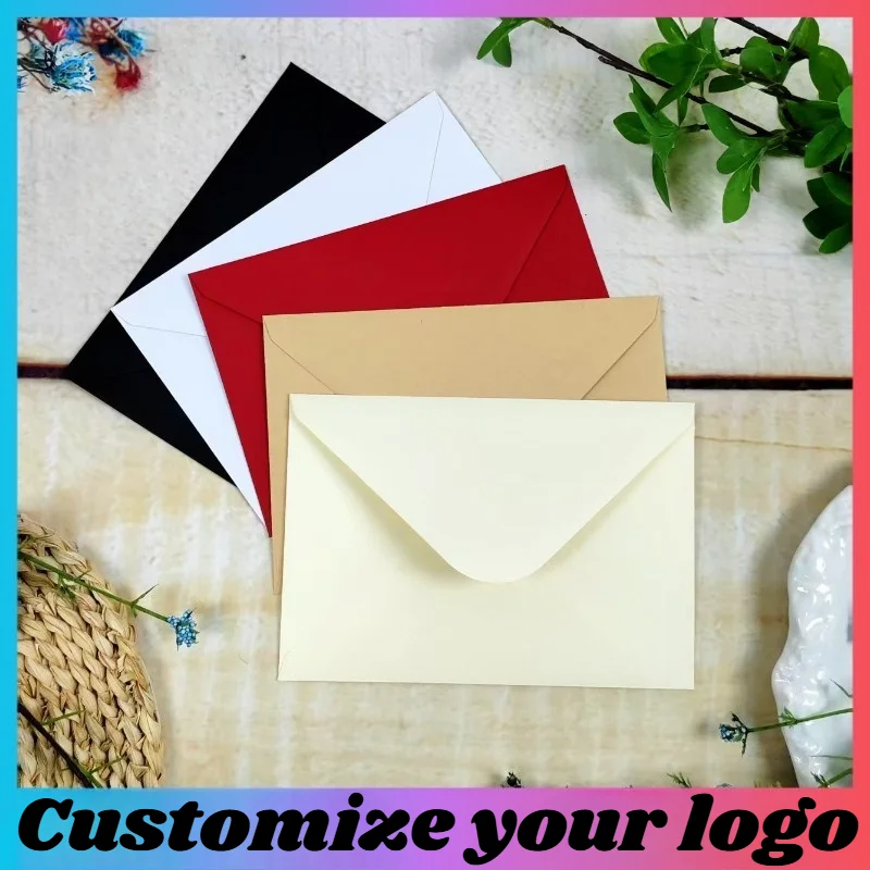 

Customized double adhesive paper envelope Personalized business and wedding invitation letter envelope