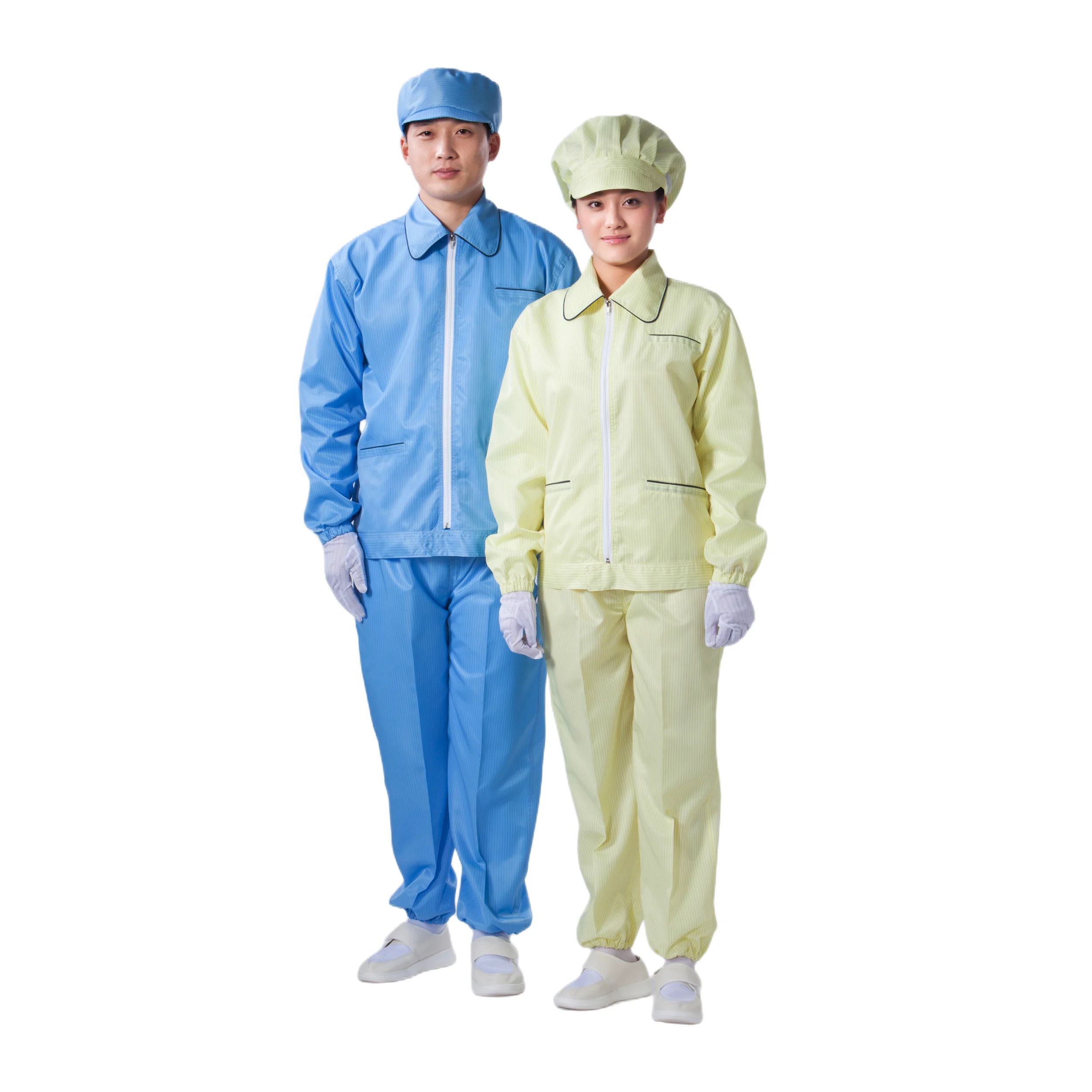 

Wholesale Uniforms Polyester Long sleeve Anti Static Construction Factory Workwear ESD Cleanroom Safety Coat Jacket Suit