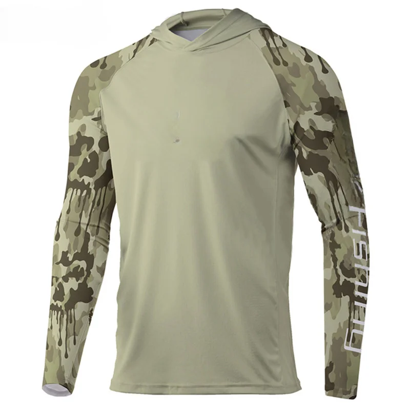 Imagem -02 - Pesca Masculina com Capuz Camisas Hoodie Tops Roupas de Alto Desempenho