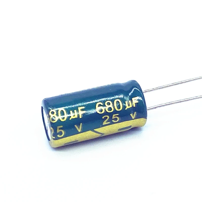 10pcs/lot 25V 680UF Low ESR/Impedance high frequency aluminum electrolytic capacitor size 8*16 680UF25V 20%