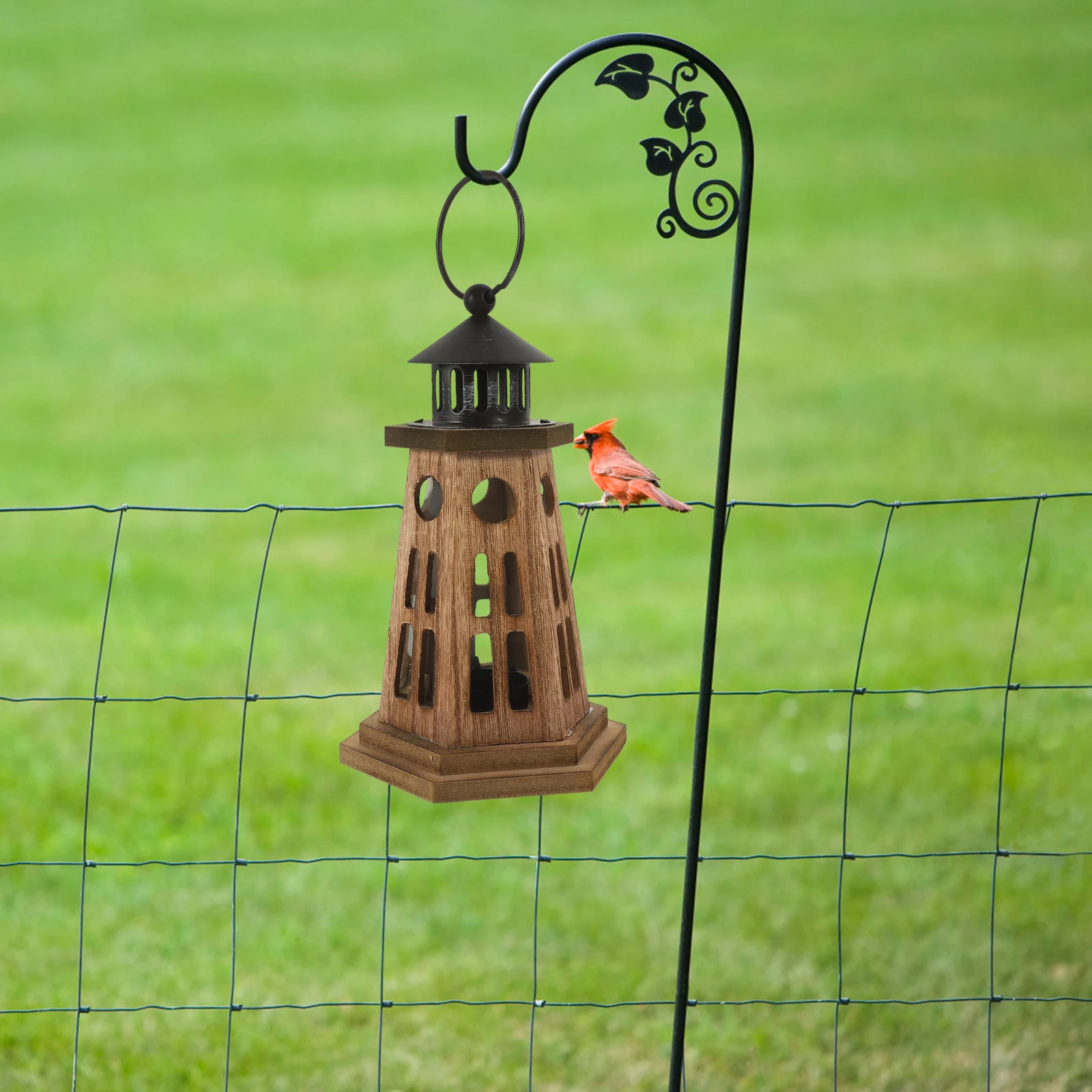 

Indoor Lighthouse Candlestick Rustic Decor Candleholder Wooden Vintage Table Decorations for Dining Room