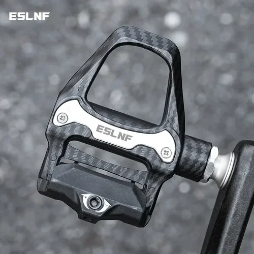 ESLNF Pedal de bicicleta de carretera Pedales de bloqueo de bicicleta de nailon Tacos de rodamiento de ciclismo Pedal sin clip para sistema SPD SL con placa de bloqueo