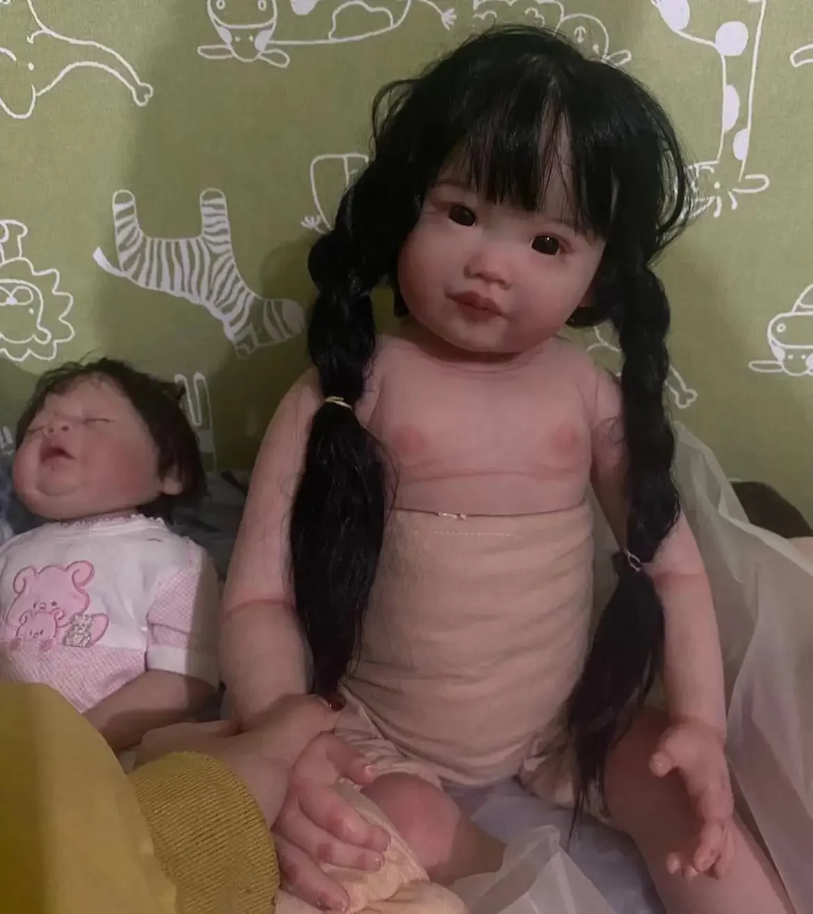 SINO-BB ที่กําหนดเองอุปทานจํากัดมือ Rooted ผม Reborn Baby Leonie Pianted ชุด DIY Part พร้อมตัวเชื่อมต่อ