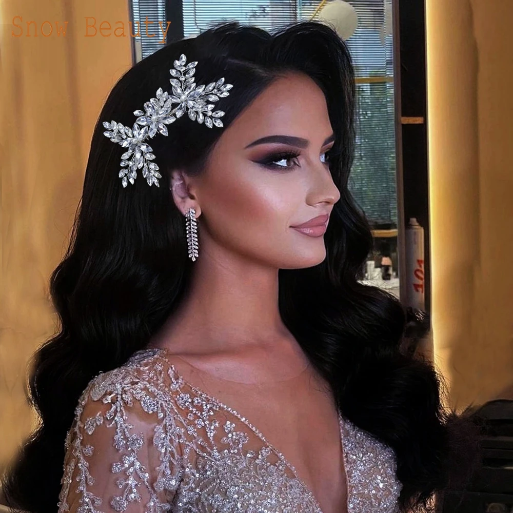 DZ024 Gorgeous Bridal Hair Comb Rhinestone Wedding Headdress Bride Gift Bridal Jewelry Women Hairpins Party Prom Hairbands