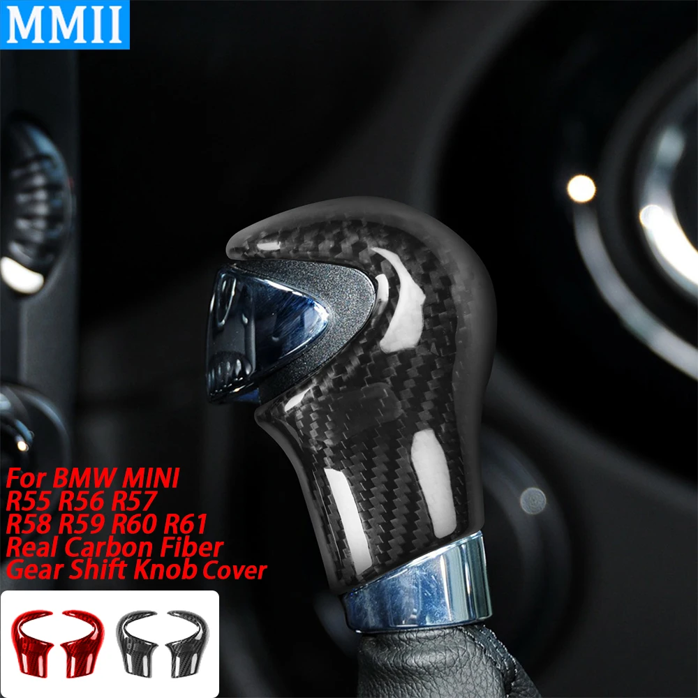 

Real Carbon Fiber For Mini Cooper R55 R56 R57 R58 R59 R60 R61 Retrofitting Accessories Interior Decoration Car Gear Shift Cover