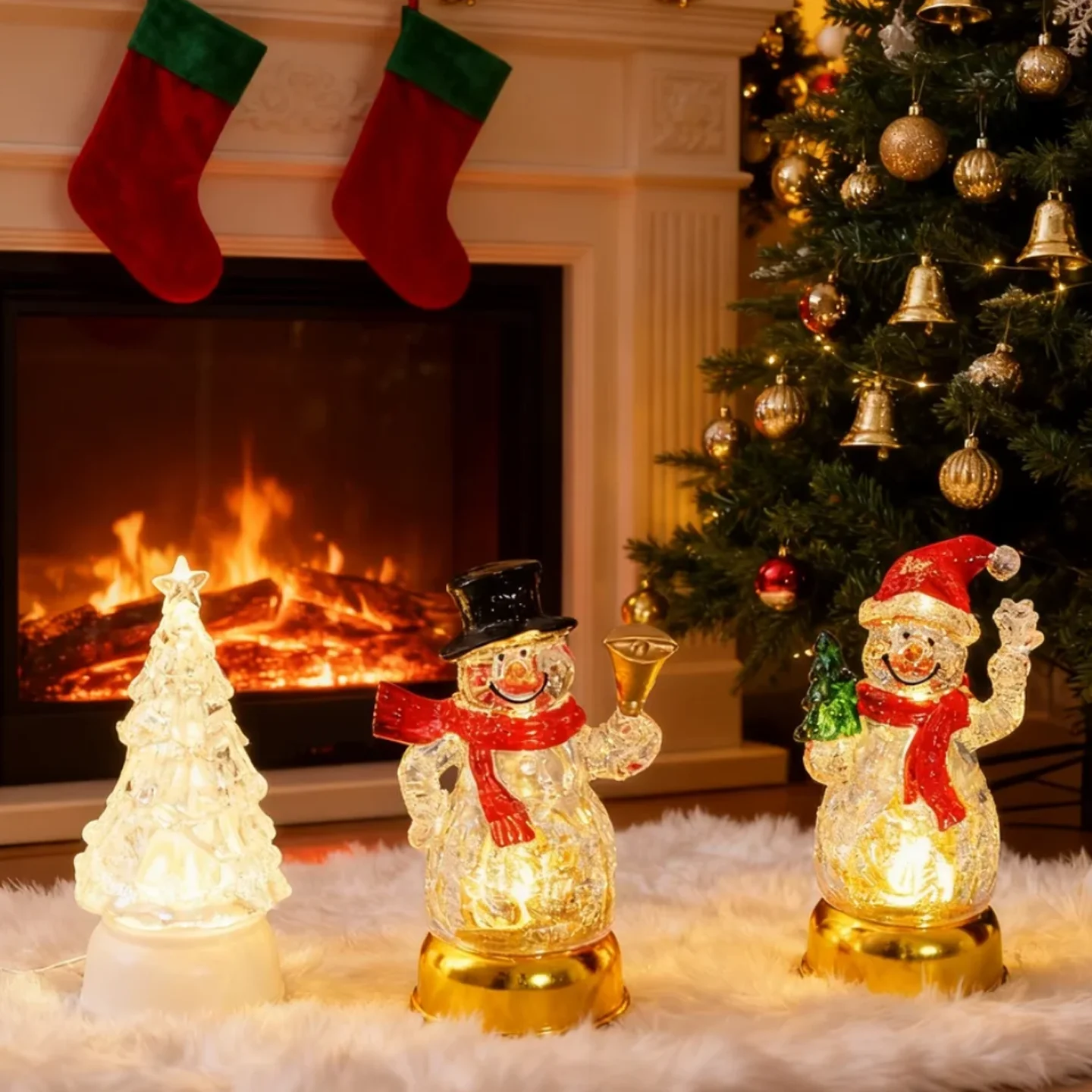 Snowman Light Christmas Tree Ornament Xmas Party Decor Festive Ambience Figurine 2026 Merry Christmas 2027 New Year Gift