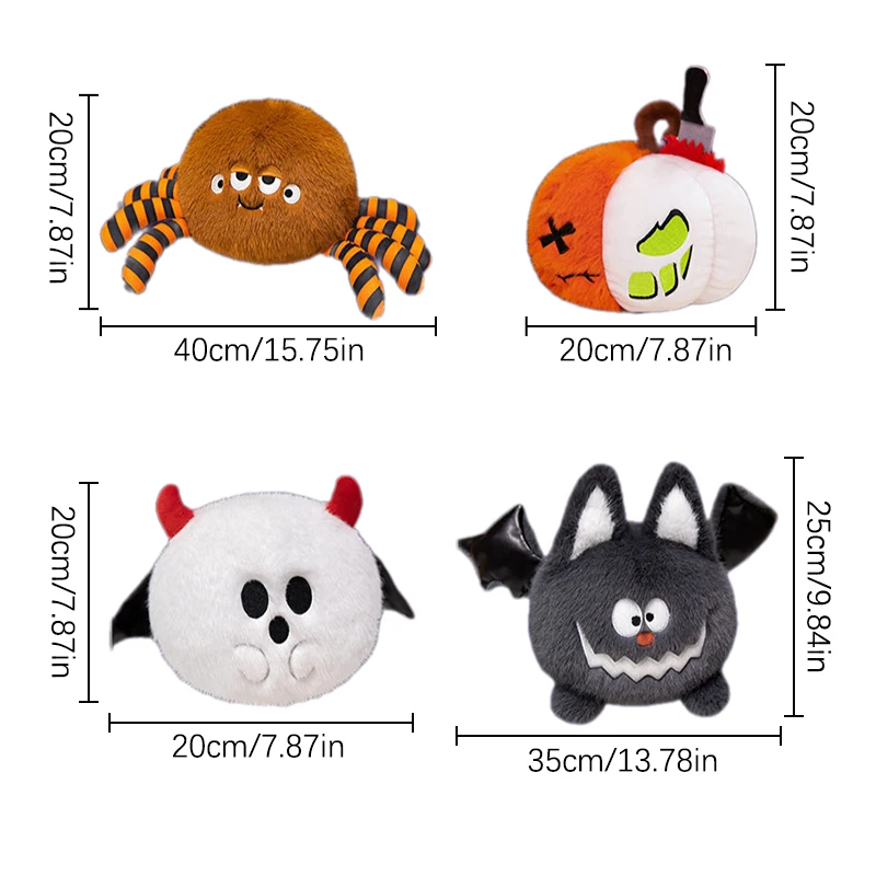 Halloween Kürbis Plüschtiere weiche Geist Spinne ausgestopfte Puppen Horror Plüsch Halloween Geschenke Kinder Halloween liefern Wohnkultur