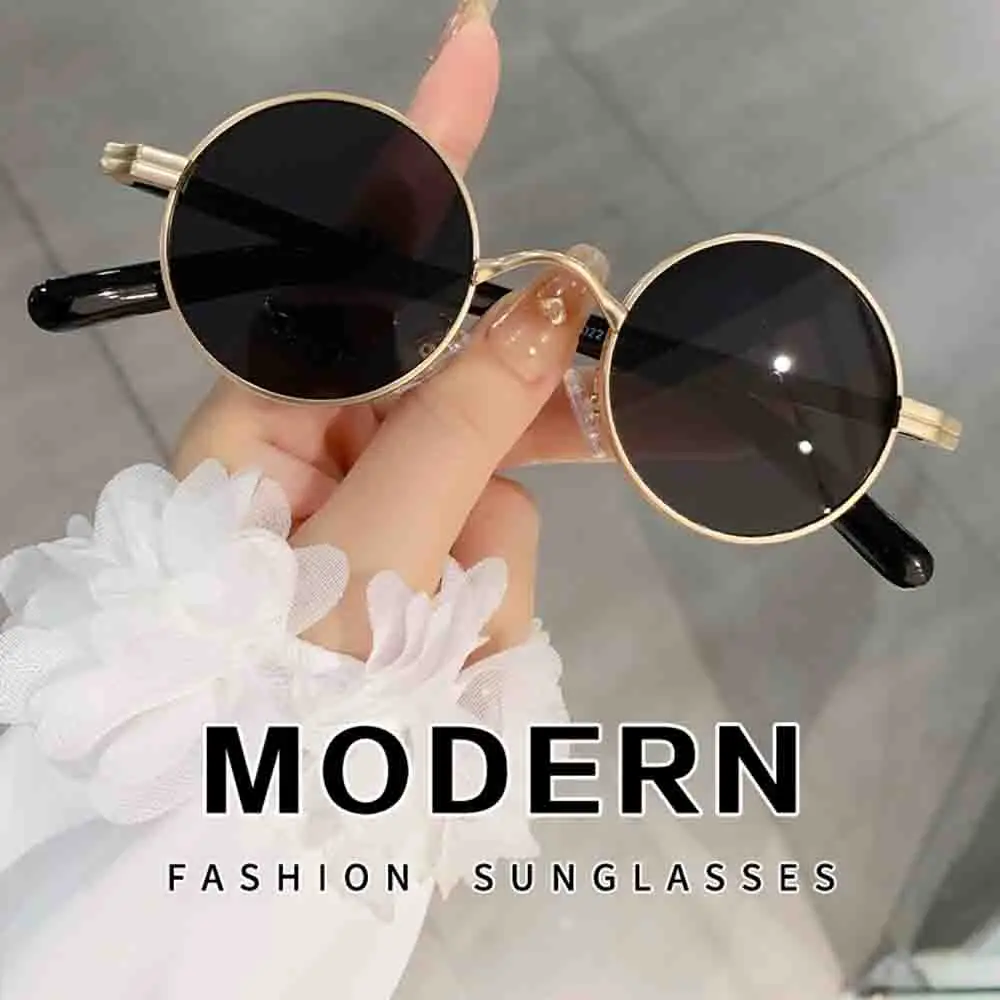 Metal Sunglasses Uv400 Round Frame Sunglasses Punk Sunglasses Fashion For Travel Shopping Party