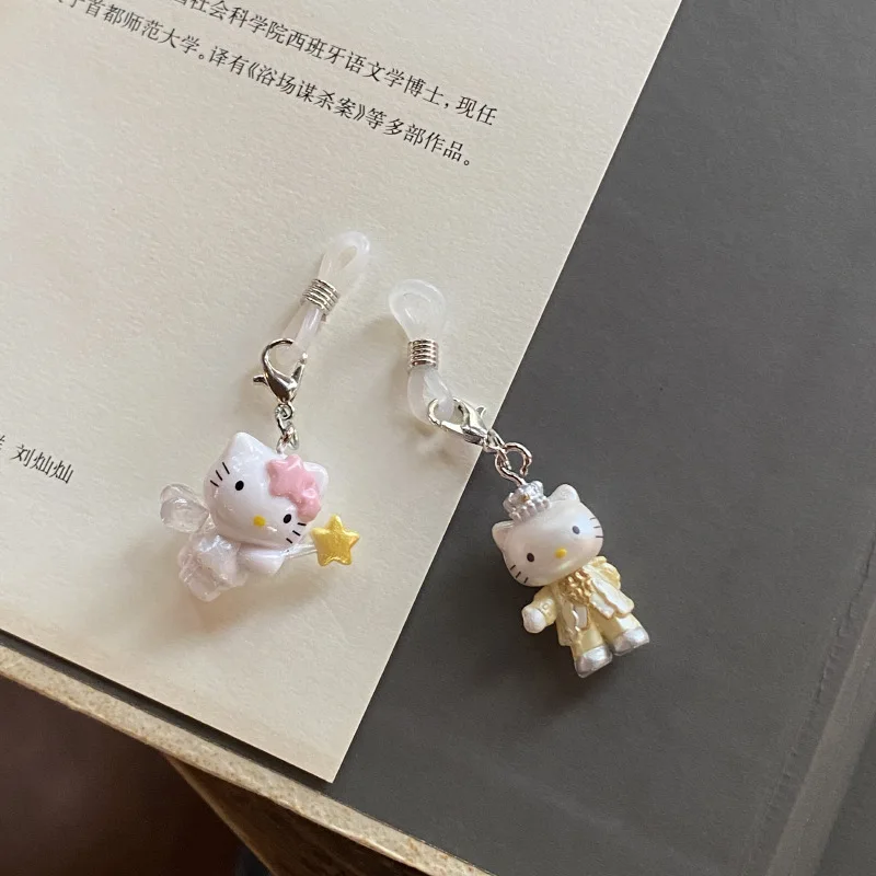 Uroczy breloczek do plecaka z motywem Sanrio Hello Kitty, dekoracja parasolka, akcesoria do zamków błyskawicznych, prezent urodzinowy dla dziewczynek.