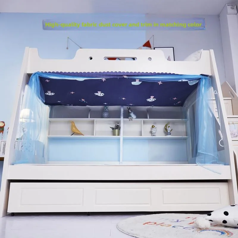 Home Use Mother And Child Bed with Mosquito Net Trapezoidal 12m15m High And Low Double Layer Double Door Bookcase Style Trape...