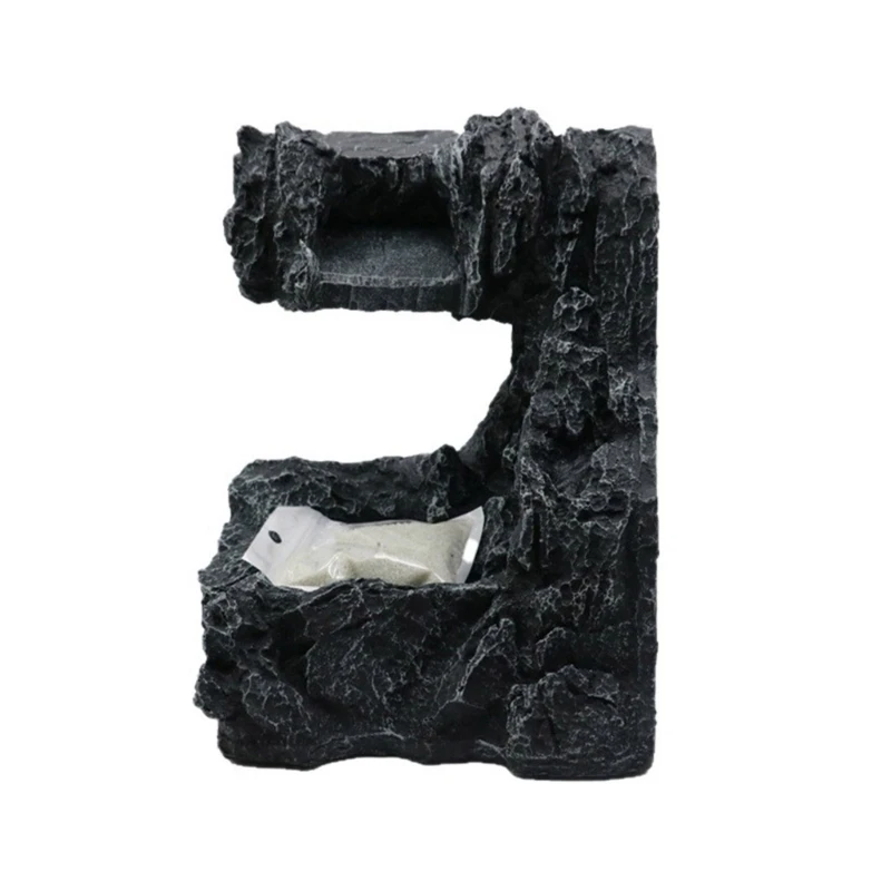 Aquariums Waterfall Landscape Ornament with Tiered Channel and Basins Habitats