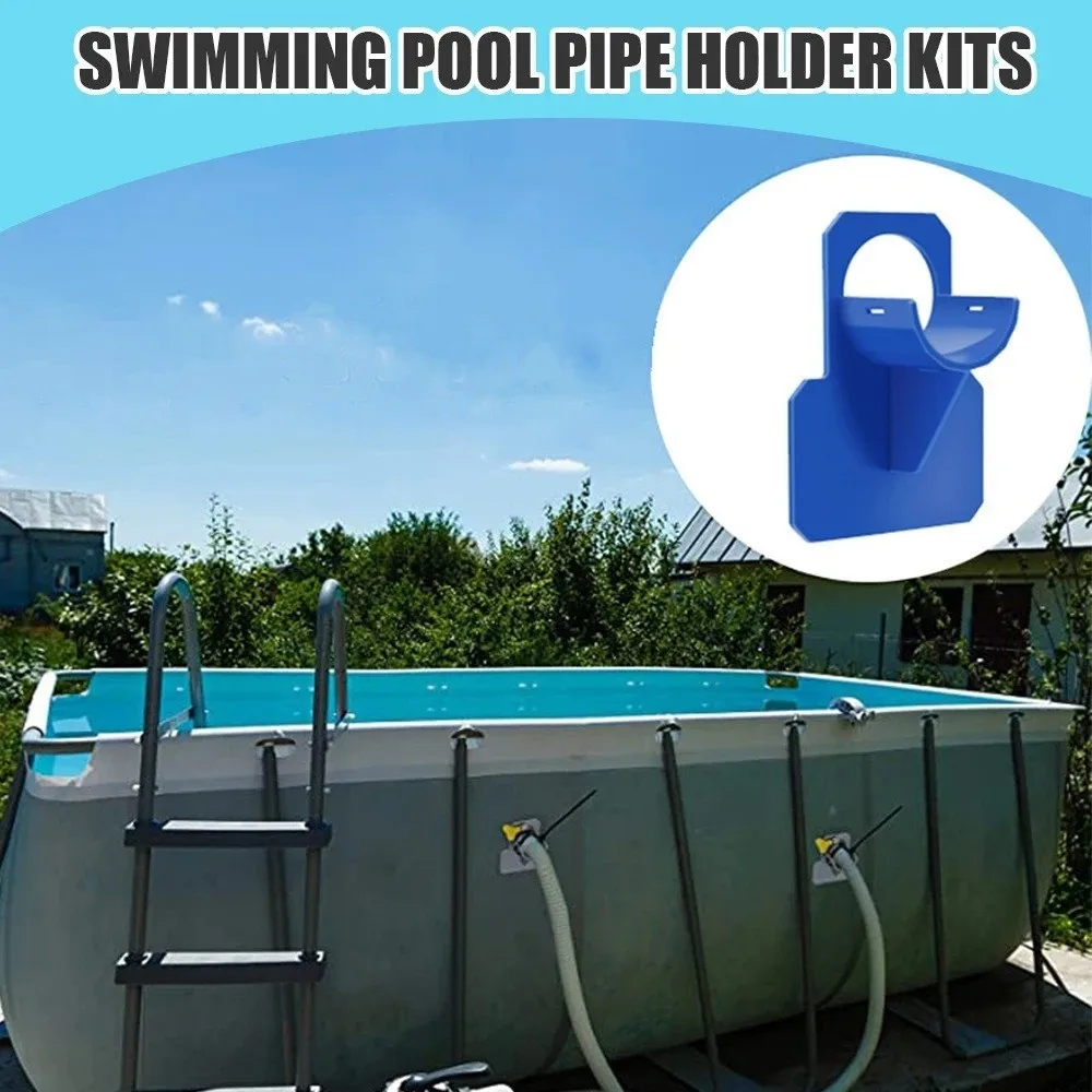 Durable Swimming Pool Pipe Holder Mount with Cable Tie Easy To Install Pool Hose Support 30-38mm Pipe Diameter Rust-Proof