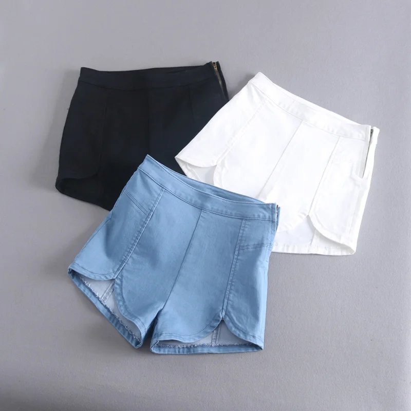 

Эластичные джинсовые орты с высокой талией, женские летние утягивающие бедра, модные удлиняющие хлопковые эластичные джинсы