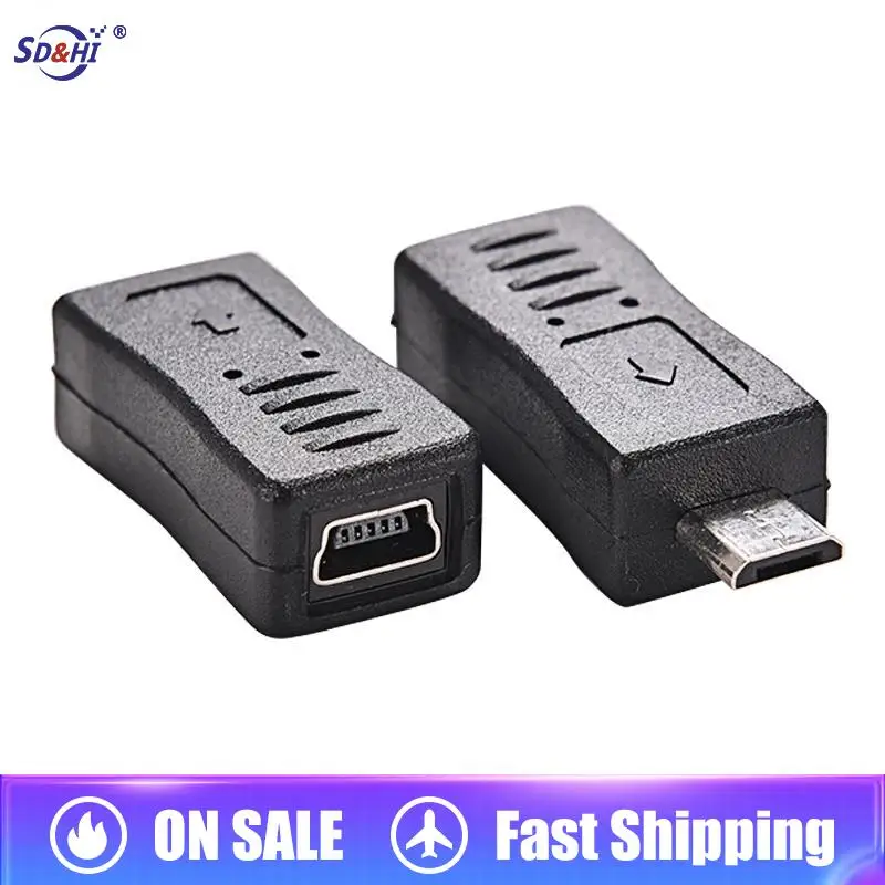 1pc Micro USB Male to Mini USB Female Adapter Connector Converter Adaptor for Mobile Phones MP3