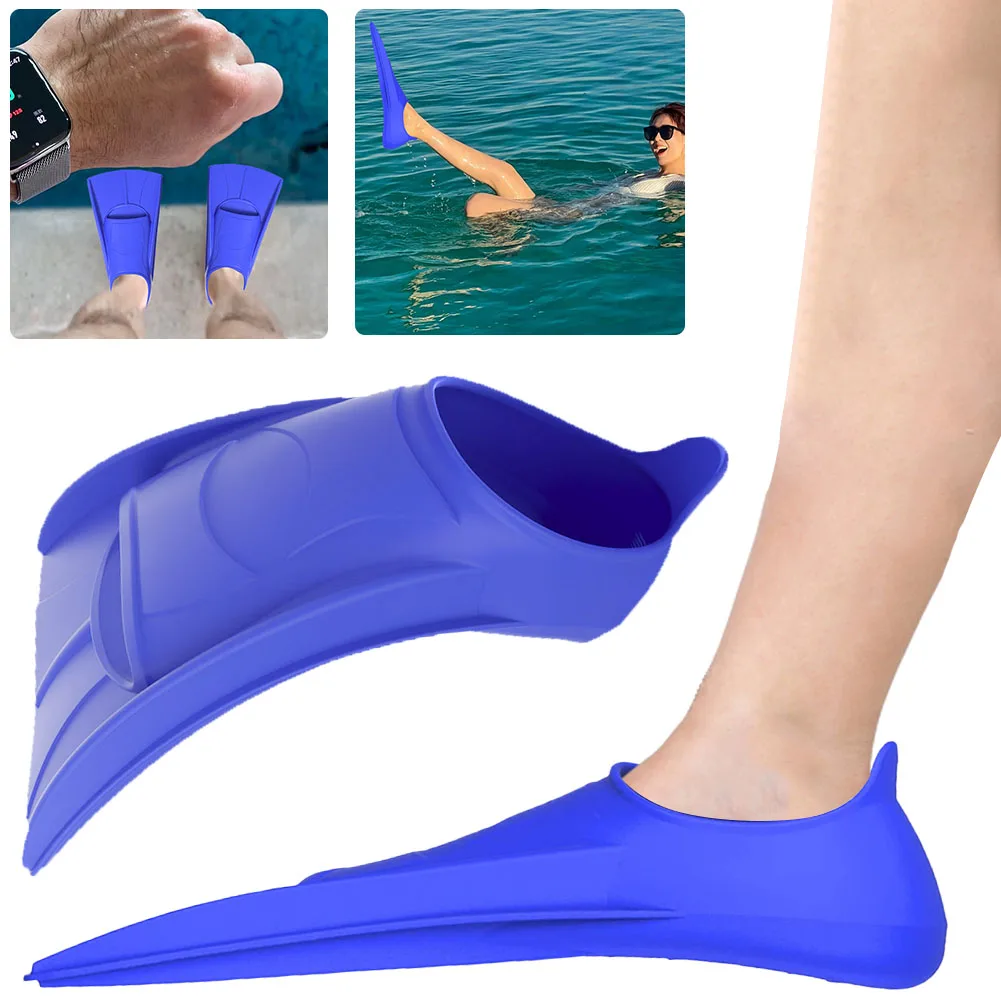 زعانف تدريب السباحة، زعانف سباحة من السيليكون، زعانف سباحة مريحة، أحذية غوص مضادة للانزلاق للأطفال والبنات والأولاد والكبار #5